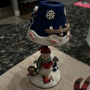 Snowman tea light decoration